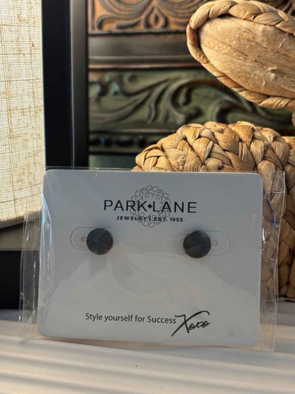 Park Lane “Dottie” hematite stud earrings